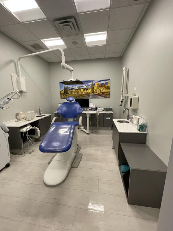 Dental treatment room cleaned and ready for the next patient